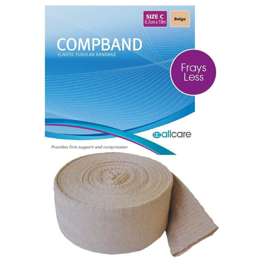 COMPBAND ELASTICATED TUBULAR BANDAGE 10M ROLL